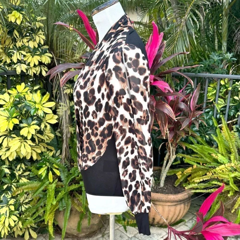 Bebe Surplice Leopard Bodysuit - Picture 3 of 10